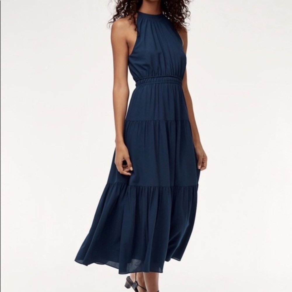 Wilfred Effet Maxi Dress in Navy (Small)
